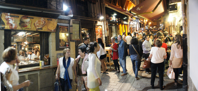 Calle del Laurel en Logroño, capital de La Rioja