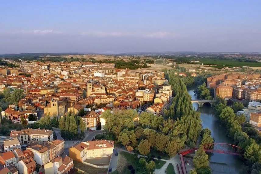 Vista aérea de Aranda de Duero, Burgos