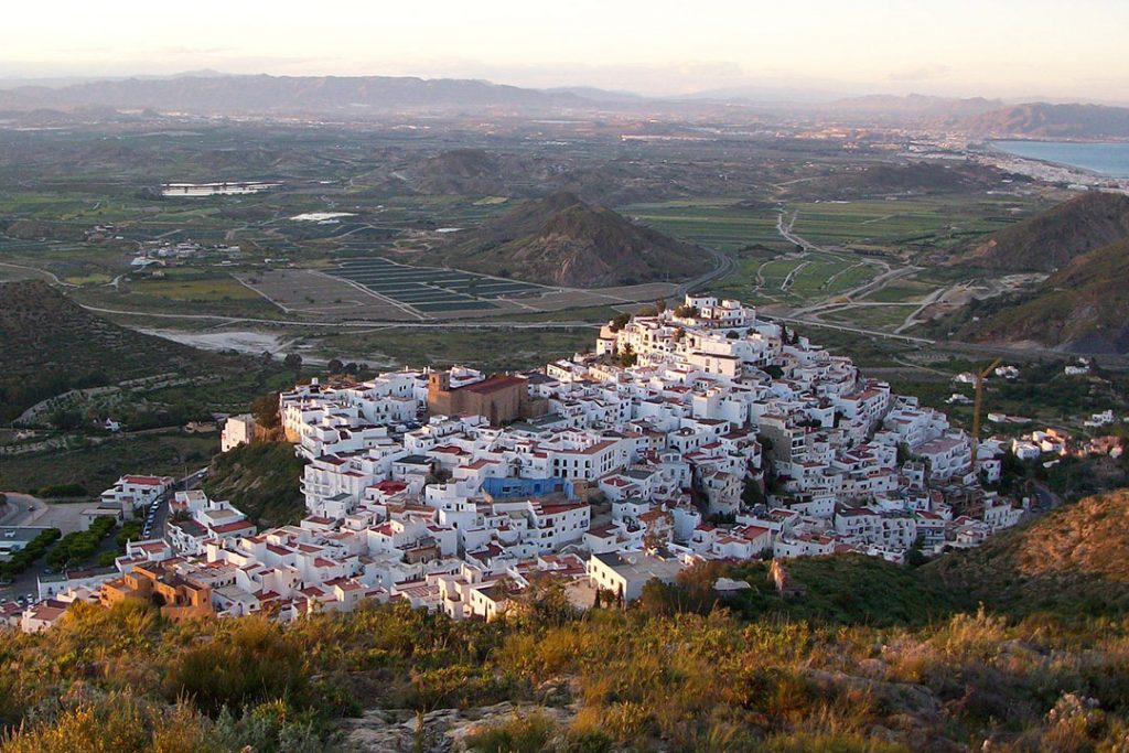 Vista panorámica de Mojácar pueblo, Costa de Almería