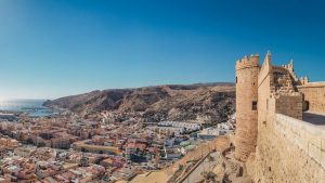 Vista panorámica desde Alcazaba, ciudad de Almería