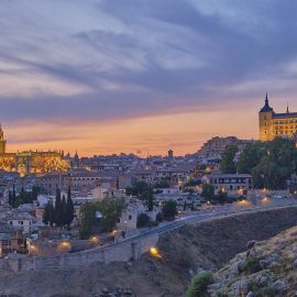 Panorámica de Toledo al atardecer