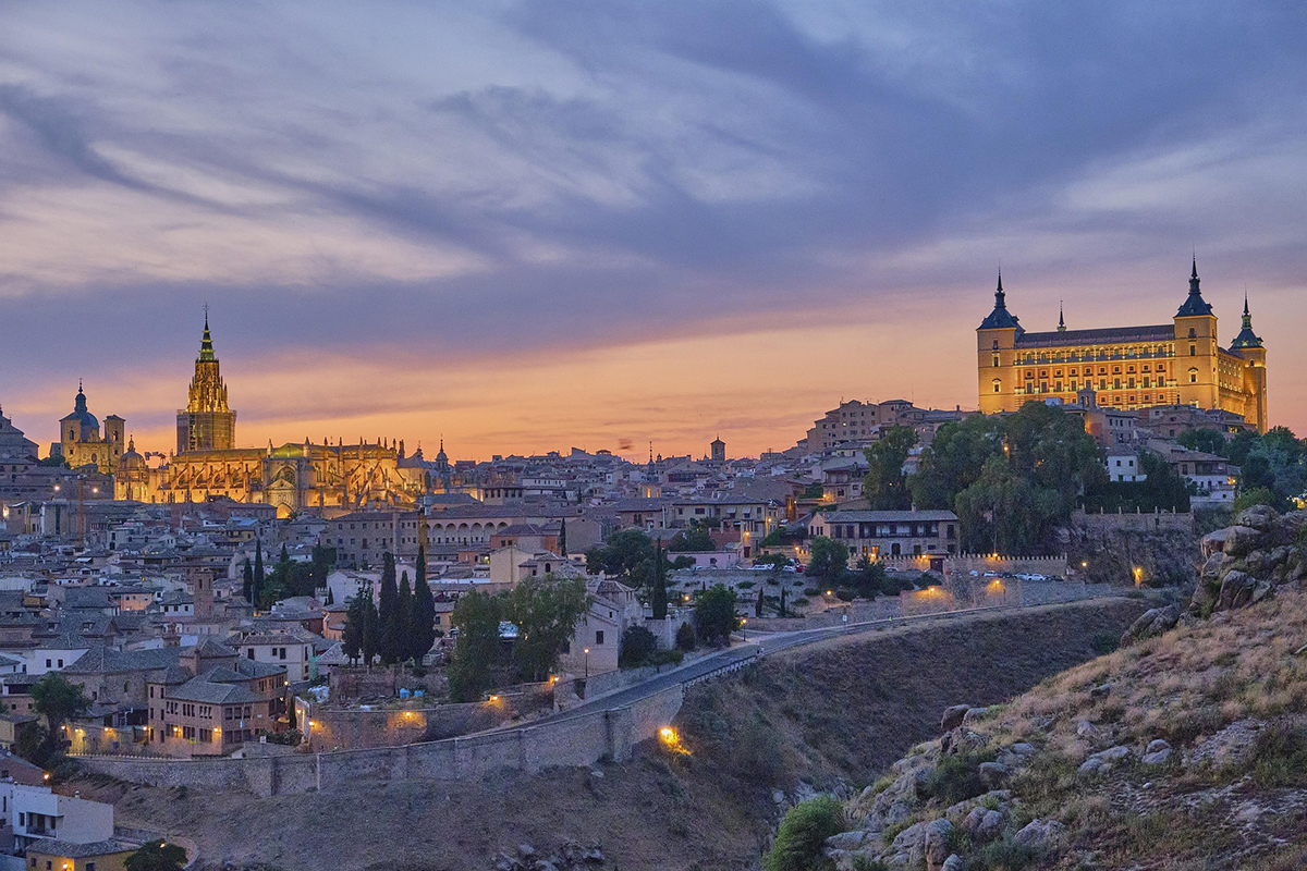 Panorámica de Toledo al atardecer
