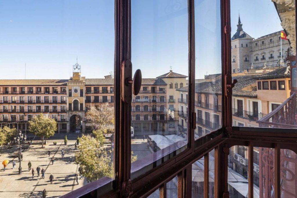 Vistas a Plaza de Zocodover desde Hotel Boutique Adolfo, en Toledo