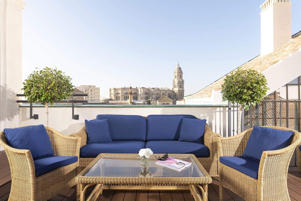 Vistas desde terraza de Hotel Palacio Solecio, Málaga