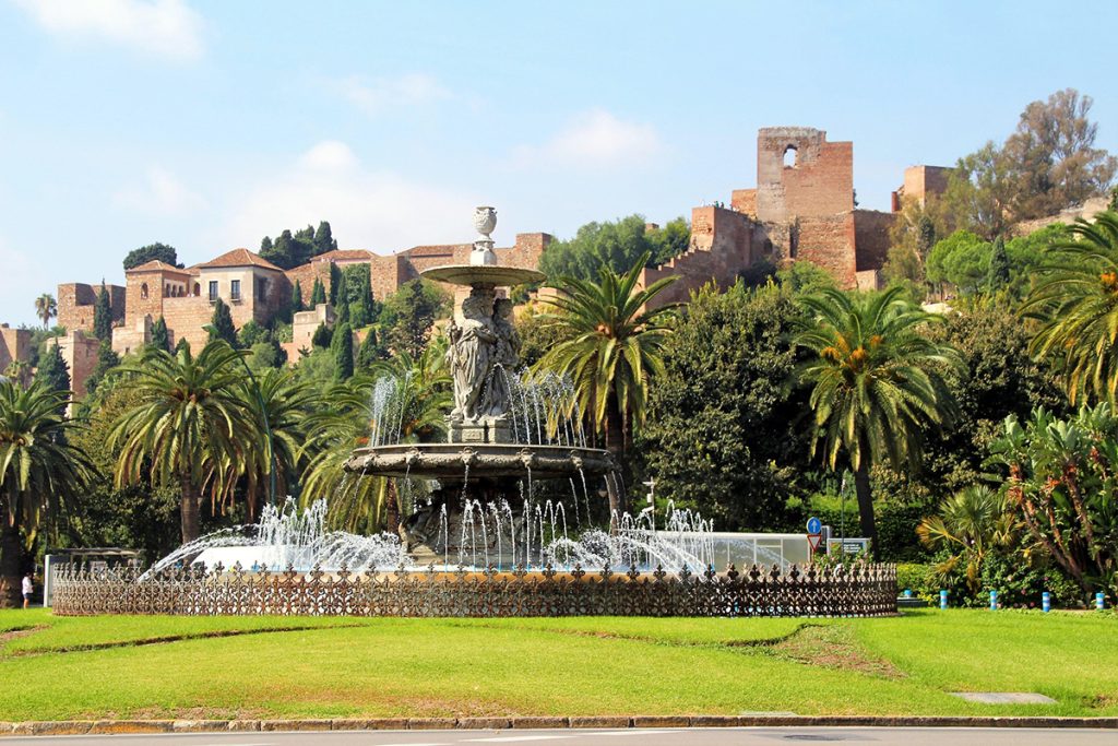 Vista exterior de la Alcazaba de Málaga