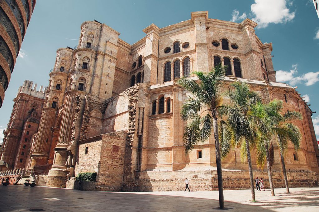Vista exterior de la Catedral de Málaga