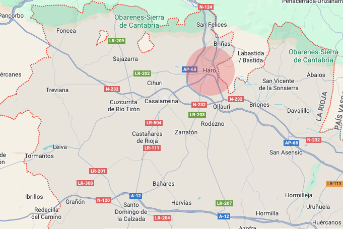 Mapa localización de Haro, La Rioja