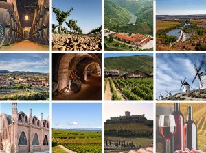 Composición de calendario de enoturismo por España