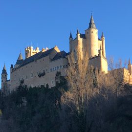 Vista panorámica del alcázar de Segovia