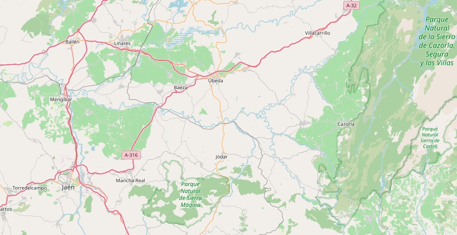 Mapa de situación de Jaén capital